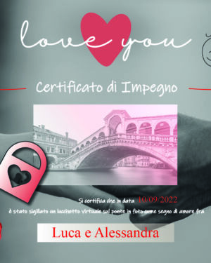 virtual love lock – commitment certificate